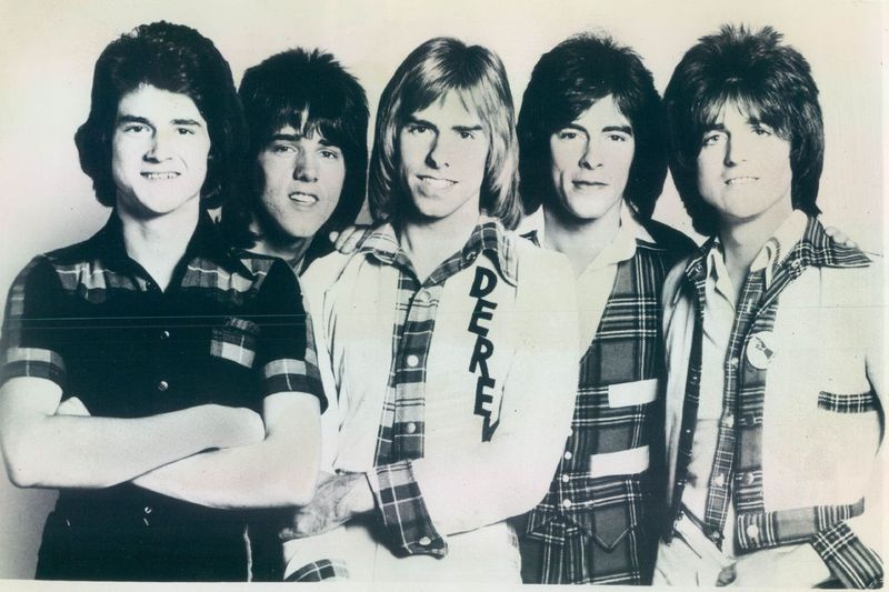 Bay City Rollers havde Les McKeon (fra venstre), Stuart wood, Derek Longmuir, Alan Longmuir og Eric Faulkner.