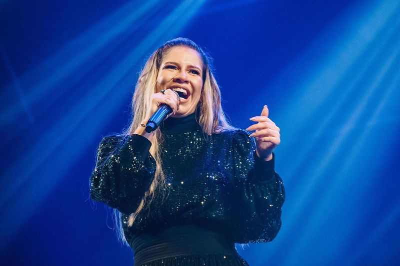 Speváčka Marilia Mendonça vystúpi 25. septembra 2021 v brazílskom Sao Jose dos Campos.