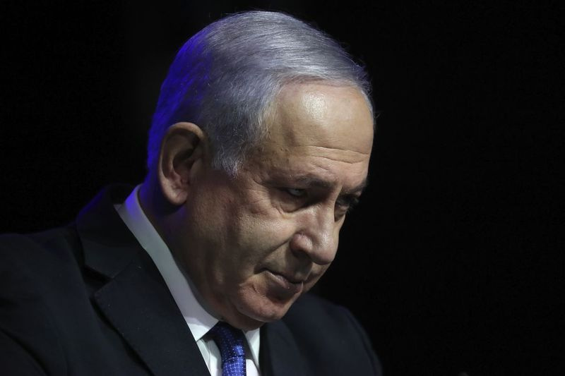Il premier uscente israeliano Benjamin Netanyahu.