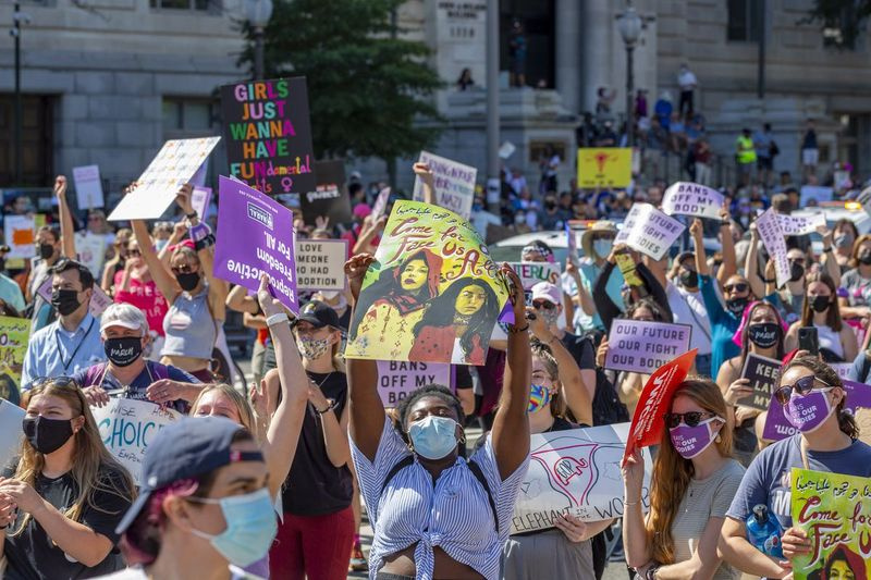 Rally for Abortion Justice sabato 2 ottobre 2021 a Washington.