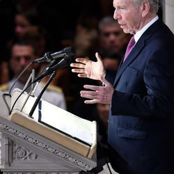 Endine USA senaator Joe Lieberman kõneleb 1. septembril 2018 USA senaatori John McCaini mälestusteenistuse ajal Washingtoni rahvuskatedraalis Washingtonis. (Foto SAUL LOEB / AFP)SAUL LOEB/AFP/Getty Images ORG XMIT: Memorial