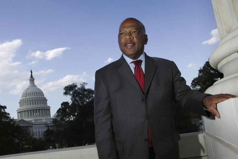 O representante dos EUA John Lewis, D-Ga., No Capitólio em 2007. Lewis morreu na sexta-feira.