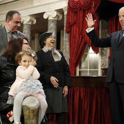 Podpredsednik Joe Biden reagira z Abigail O