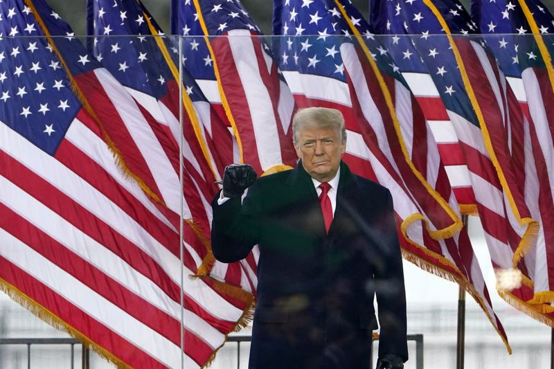 Præsident Donald Trump ankommer for at tale ved et demonstration onsdag den 6. januar 2021 i Washington.