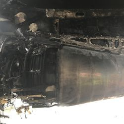 Fotos das consequências de um incêndio em 28 de outubro de 2016 em O