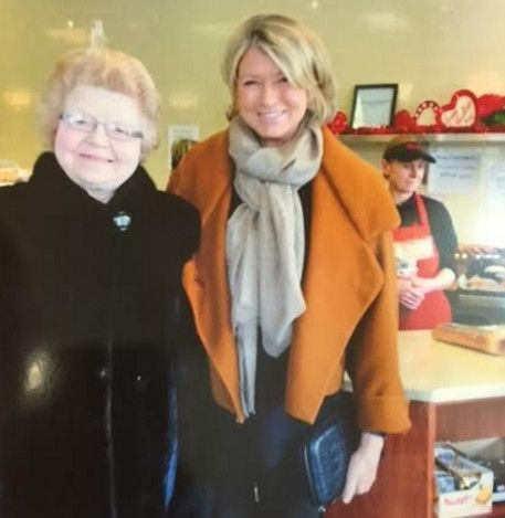 Martha Stewart en visite avec Kasia Bober en 2015 au Kasia
