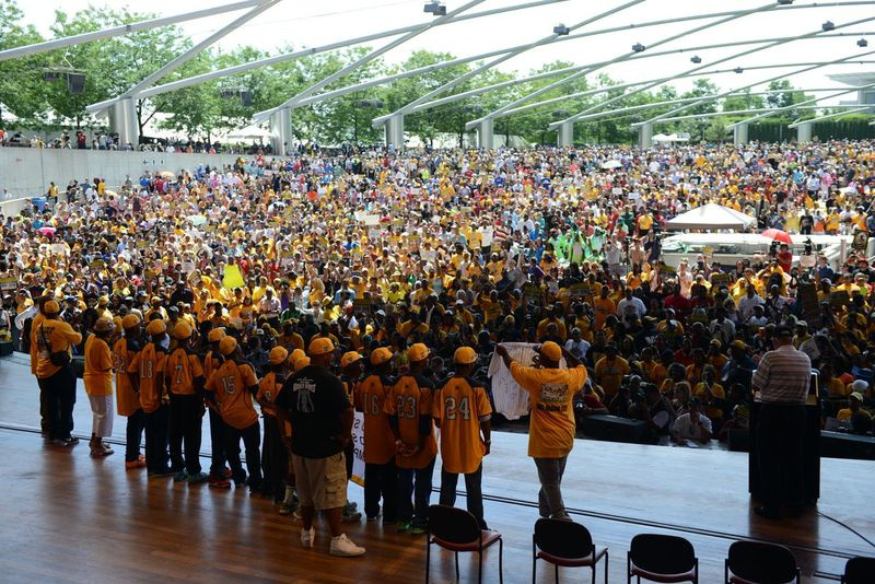 Jackie Robinson West Little League Team-rally i Millennium Park ved Jay Pritzker Pavilion onsdag den 27. august 2014.