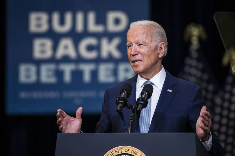 Președintele Joe Biden vorbește la McHenry County College din Crystal Lake miercuri, 7 iulie 2021.