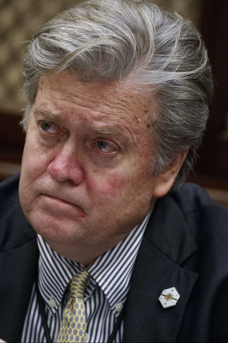 Vita husets chefsstrateg Steve Bannon (AP Photo/Evan Vucci, File)