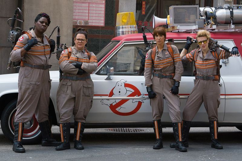 V Krotiteľovi duchov si zahrali Leslie Jones (zľava), Melissa McCarthy, Kristen Wiig a Kate McKinnon. | Sony Pictures