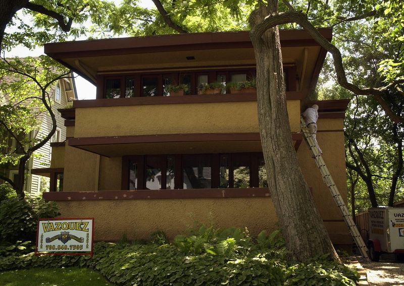 The Gale House es otro diseño de Frank Lloyd Wright, ubicado en el distrito histórico de Wright de Oak Park. | Foto de archivo Sun-Times