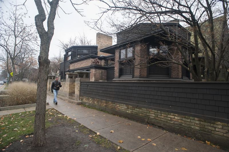 Casa y estudio de Frank Lloyd Wright, 951 Chicago Ave. en Oak Park. | Foto de archivo Sun-Times