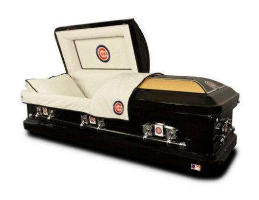 BrandMemorials rapporterer, at deres Cubs-kister og kremeringsurner sælger bedre end alle andre hold. | Medfølgende foto
