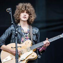 Vocalul Temples, James Bagshaw, concertează la Lollapalooza joi, 3 august 2017. | Santiago Covarrubias / Pentru Sun-Times
