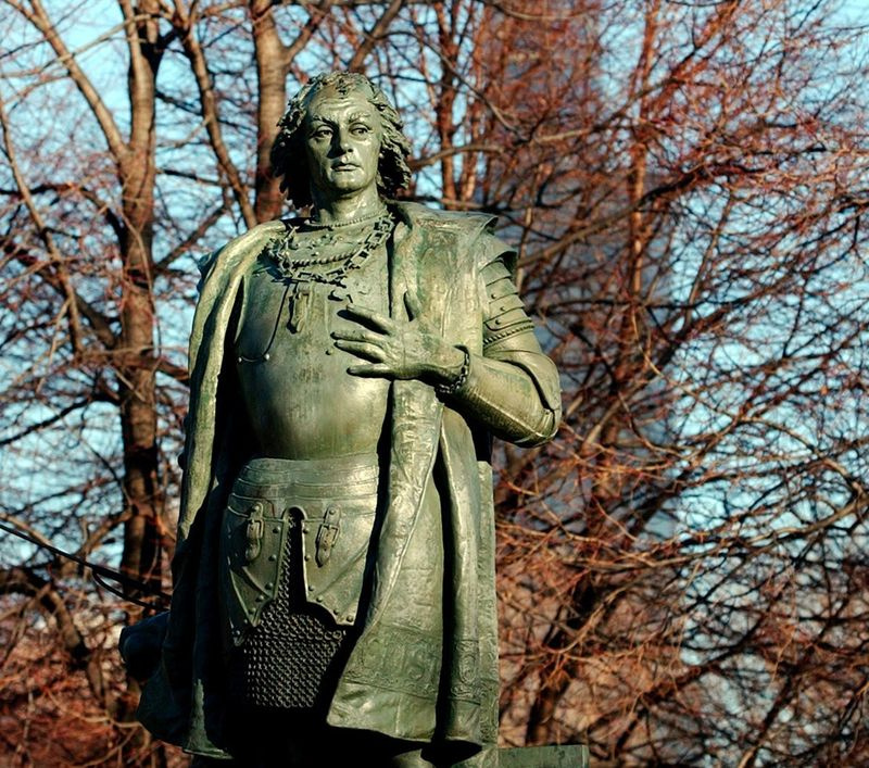Het standbeeld van Christoffel Columbus in Arrigo Park werd in 1893 in Rome gegoten voor de World