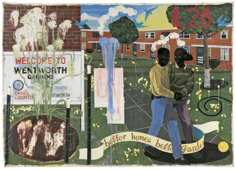 Kerry James Marshall, Better Homes, Better Gardens, 1994. Denver Art Museum Collection. | Kerry James Marshall. Foto med tillatelse fra Denver Art Museum.