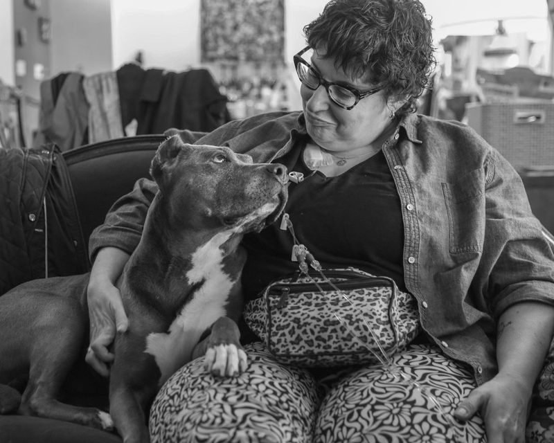Stacy Oliver et sa chienne bien-aimée Lulu, décédée cette année. Lorsque la maladie l