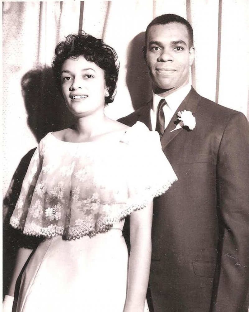   Maxine et Donald Duster le jour de leur mariage en 1962.