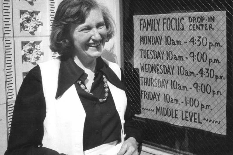   Bernice Weissbourd, fundadora del centro Family Focus, en 1977.