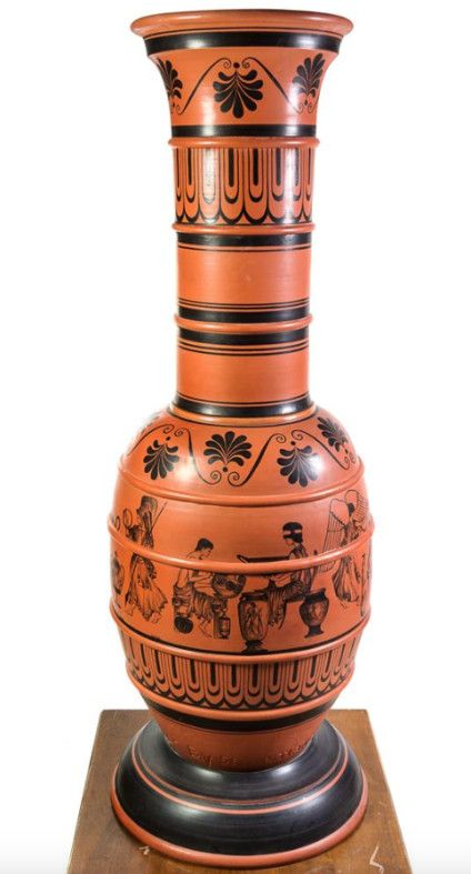 Eine monumentale Haeger-Vase, bei deren Gestaltung C. Glenn Richardson mitgewirkt hat, schaffte es ins Guinness-Buch der Rekorde. | Leslie Hindman Auktionatoren