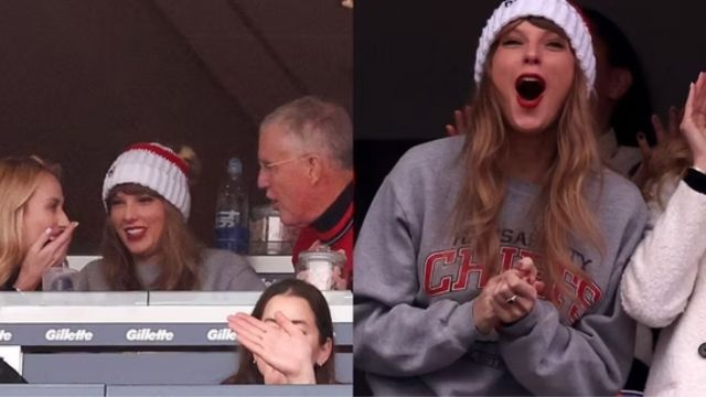  Taylor Swift tuo isänsä Scottin Gillette Stadiumille osallistuakseen Travis Kelceen Chiefs Gameen