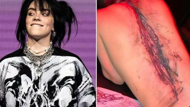  Billie Eilish posiert mit Monstern und Ghulen bei Halloween Horror Nights nach der Tattoo-Enthüllung