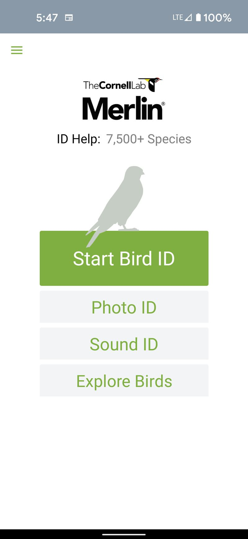 „Merlin Bird ID“ programos ekrano kopija. Kreditas: Dale
