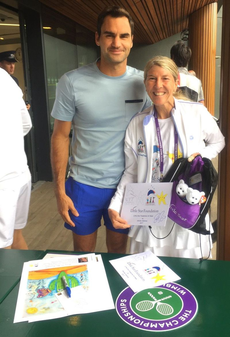 Mit Roger Federer. | Mit freundlicher Genehmigung von Andrea Jaeger