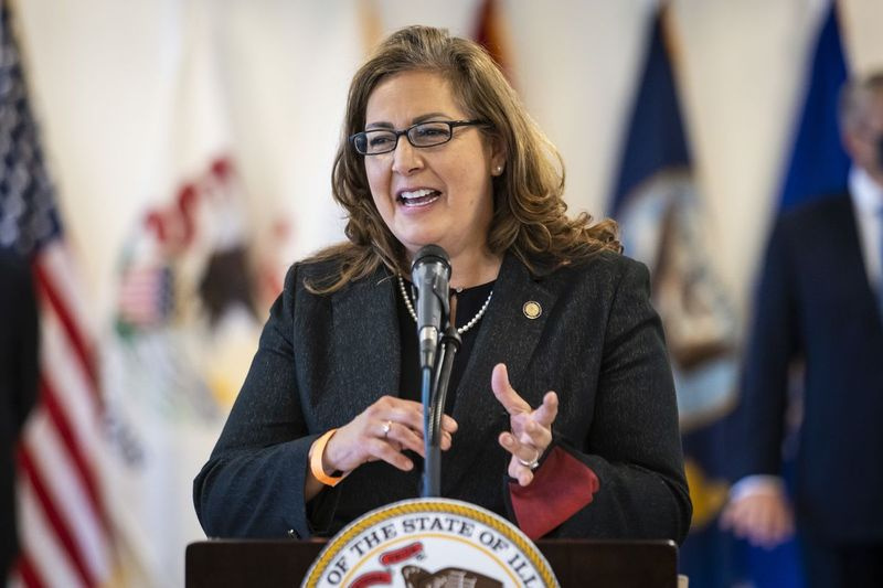 Linda Chapa LaVia, toen directeur van het Illinois Department of Veterans’ Affairs, in november.