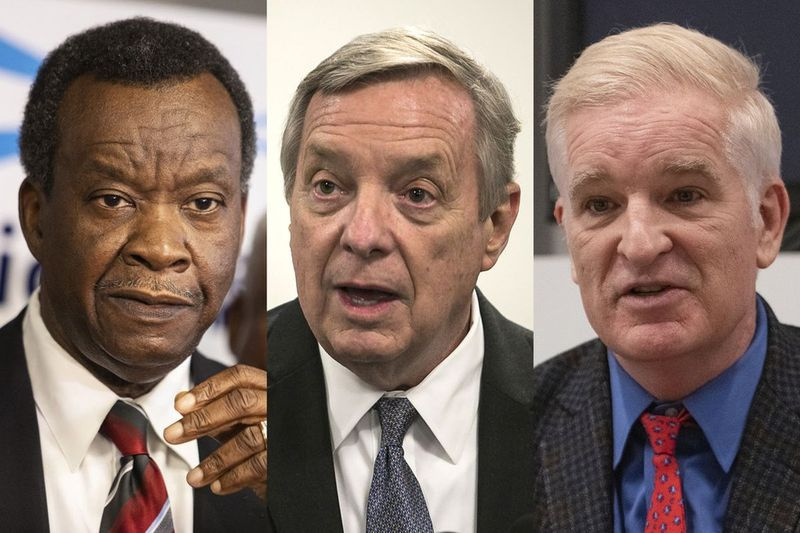Kandidáti do Senátu USA Willie Wilson, Dick Durbin a Mark C. Curran Jr., volební rozhovor pro rok 2020
