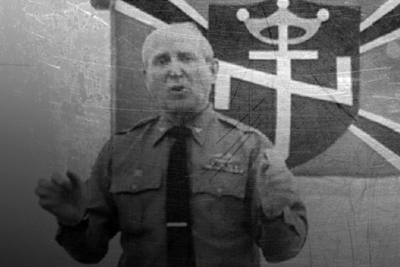 Undatiertes Foto von Arthur Jones von der digitalen Bannerwerbung der Illinois Republican Party gegen Jones