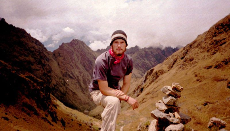 Chesa Boudin in de Peruaanse Andes in 2002.