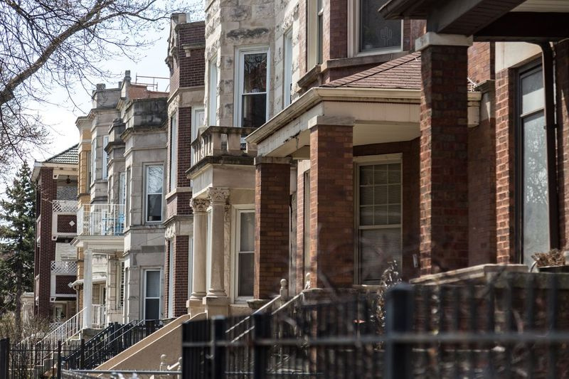 Σπίτια στη γειτονιά Logan Square το 2018.