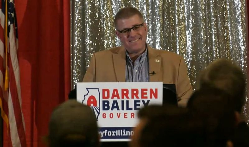 State senator Darren Bailey, R-Xenia, startar sitt bud på guvernör i downstate Effingham i februari.