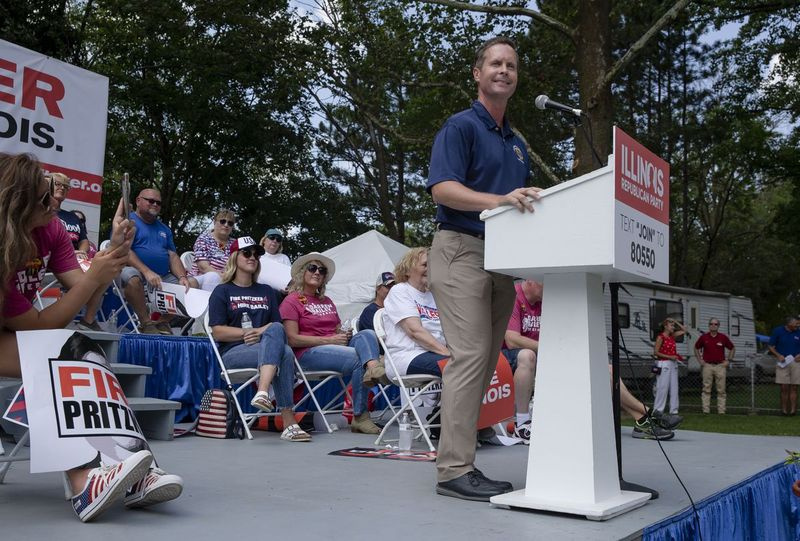 Le représentant des États-Unis Rodney Davis, R-Ill., prononce son discours lors de la Journée républicaine à l