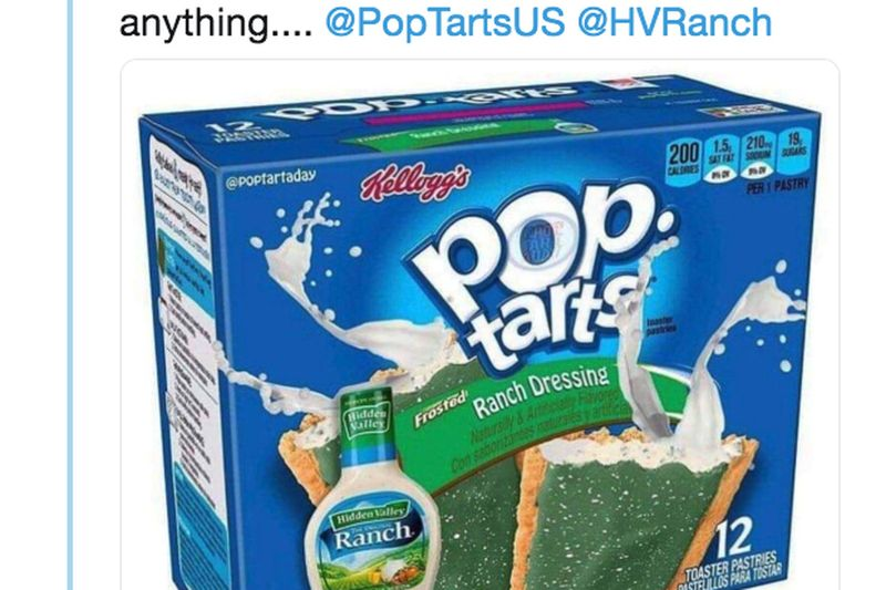 Screenshot einer Schachtel Pop Tarts mit Ranch-Geschmack