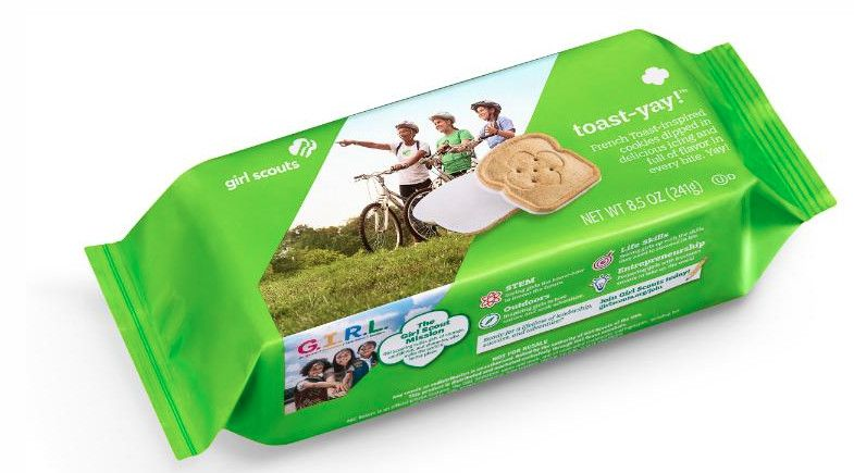 The Toast-Yay! Girl Scout cookie vil være tilgjengelig i utvalgte områder neste år.