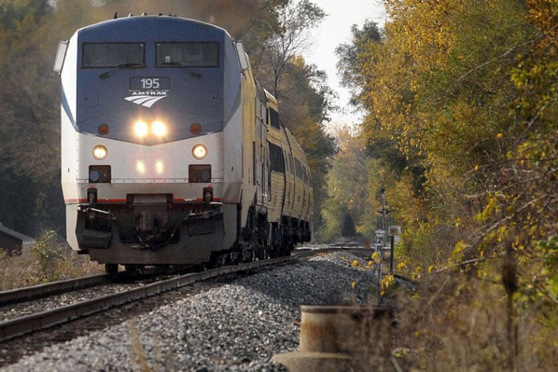   Amtrak traukinys vyksta į Čikagą.
