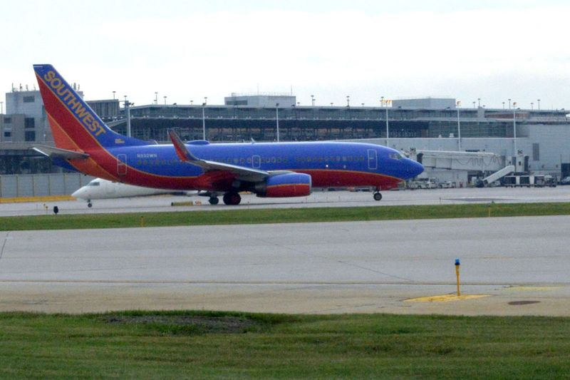 Letadlo Southwest Airlines na letišti Midway.