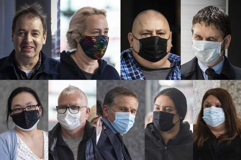 (Vasakust ülaosas päripäeva) Robert Kowalski, Jan Kowalski, Marek Matczuk, James Crotty, Alicia Mandujano, Cathy Torres, Boguslaw Kasprowicz, Miroslaw Krejza ja Jane Tran Iriondo Dirkseni föderaalses kohtumajas 4. märtsil, kui kõik esitati süüdistuste alusel. läbikukkunud Washingtoni föderaalse säästupanga uurimine.