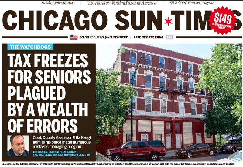 Fare clic qui per leggere il rapporto del Sun-Times del 27 giugno sugli errori nella gestione da parte dell
