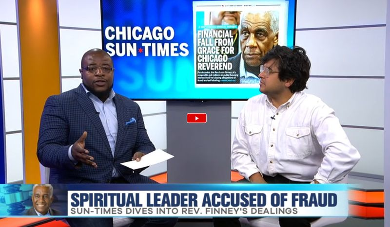 Carlos Ballesteros de The Sun-Times habla con Brandon Pope de WCIU sobre el reverendo Leon Finney Jr.