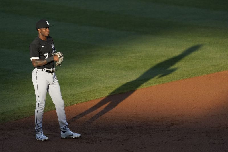 Tim Anderson na boisku przed meczem White Sox z Aniołami w niedzielę.